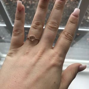 Morganite diamond ring